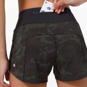 Lululemon Camo Speed Up Shorts